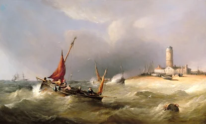 Fishing Boats in a Squall off Dungeness Spit